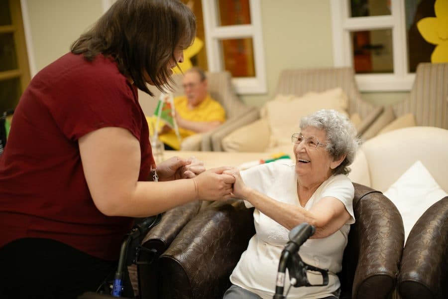 Care staff during a Pain Recognition & Management training session