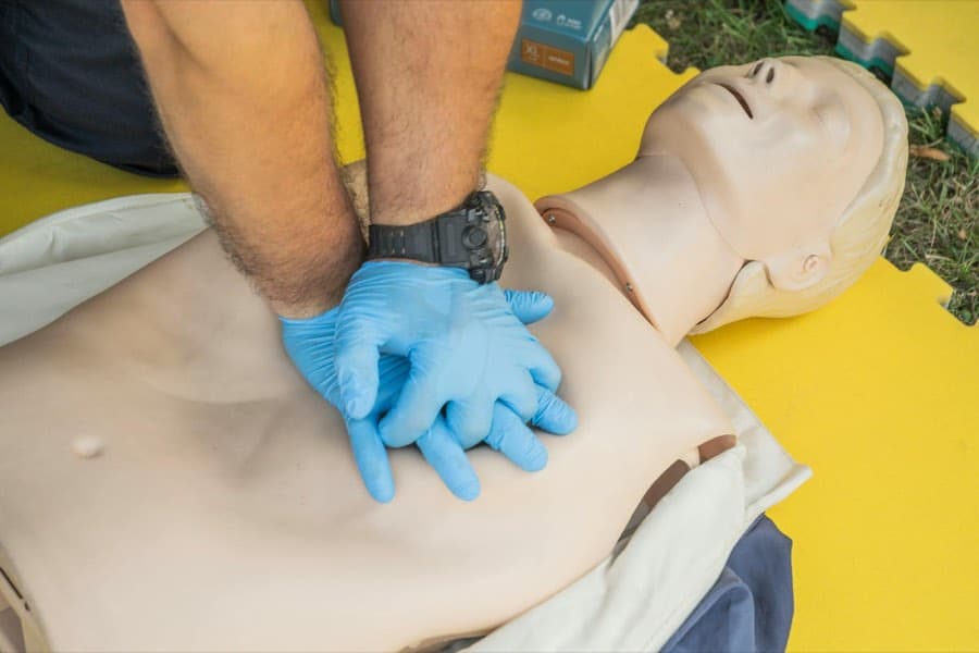 AED & Basic Life Support (CPR Practical) — practical care training session